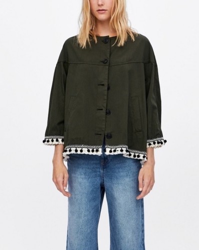 Giacca zara boho verde - zara,
