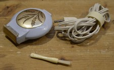 VECCHIO RASOIO DEPILATORE AZZURRO, MARCA SUNBEAM, 220 VOLT  [TA76]