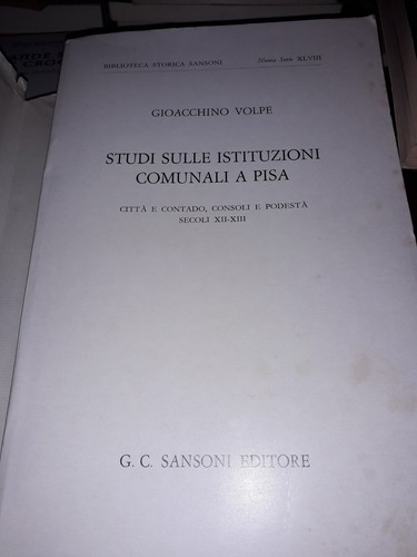 Volpe gioacchino studi - gioacchino,, sulle