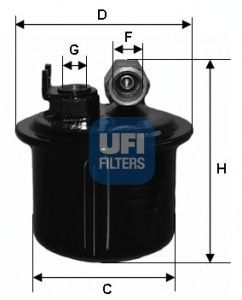 Filtro carburante ufi - carburante,