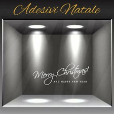 vetrofanie wall sticker adesivo natale christmas vetrine negozio new year decori