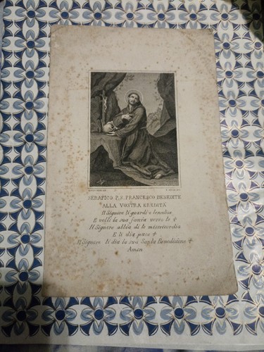 Antica rara incisione popolare