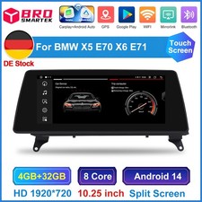 Autoradio 10.25" 8 core Android 14.0 per BMW X5 E70 X6 E71 CCC CarPlay Navi 32GB