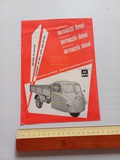 Aermacchi motocarro Diesel 1000 2c 1954 depliant originale italiano