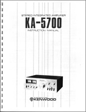 Kenwood KA-5700 Amplificatore integrato manuale proprietario