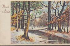 Cartolina  Vintage Natale Capodanno Belluno 29.12.1948 - Illustratore Abassi