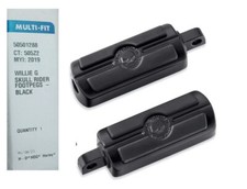 50501288 skull teschio Pedane pedalini neri gomma Harley passeggero guidatore