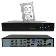 DVR XVR 8 canali BNC 2 MPX con HDD 1 TB P2P ibrido 5 IN 1 ONVIF AHD XVI CVI TVI