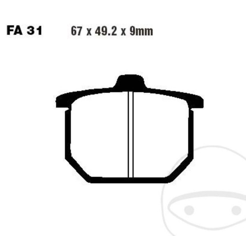 Pastiglie freno ebc fa031v per - fa031v,