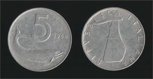 Lire 1968 delfino timone - lire,