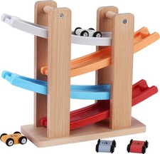 Rampa Auto in Legno Giocattolo