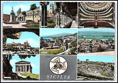 Cartolina epoca sicilia - d'epoca,