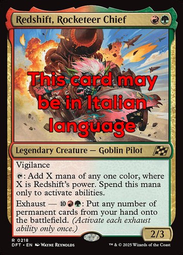 Mtg redshift rocketeer chief - mtg,