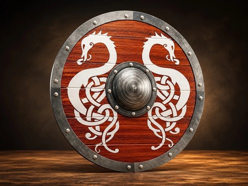 Drago norreno scudo rotondo