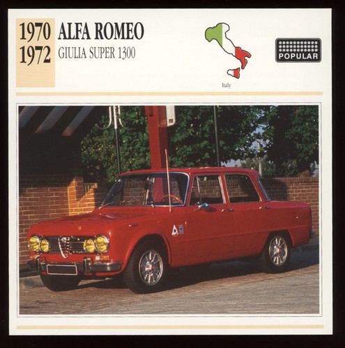 Scheda auto epoca alfa - scheda,