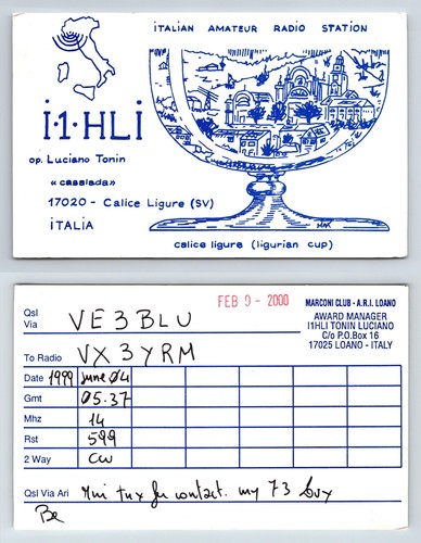 Cartolina ham radio qsl - radio, qso