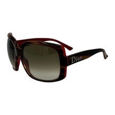 Occhiali da sole Dior logo oversize quadrato marrone rosso tinta monogramma anni 60 vintage
