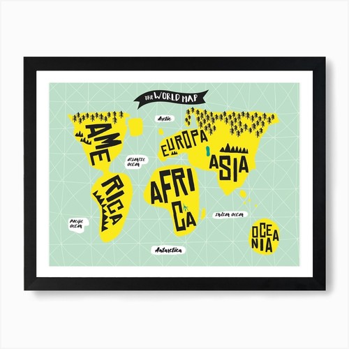 The world map art - map, print