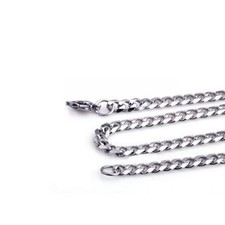 Catena grumetta Collana maglia Acciaio Inox reale Uomo argento inossidabile bc