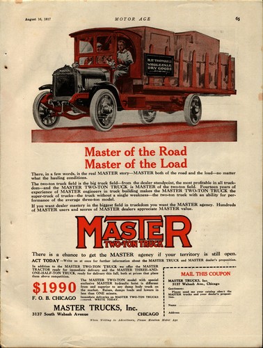1917 master trucks chicago - 1917, of