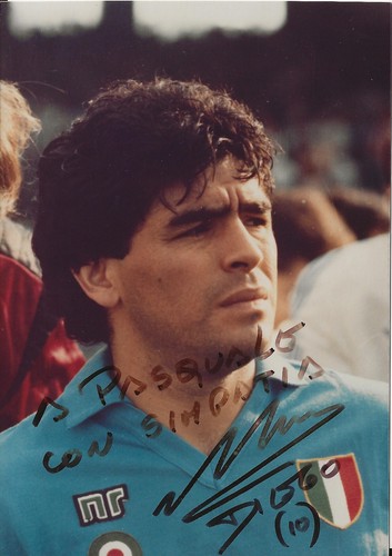 Maradona autografo mano hand - autografo,