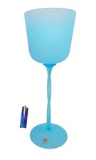 Empoli vintage? Vaso calice alto 15" satinato (vetro satinato) stelo ritorto diametro 5"