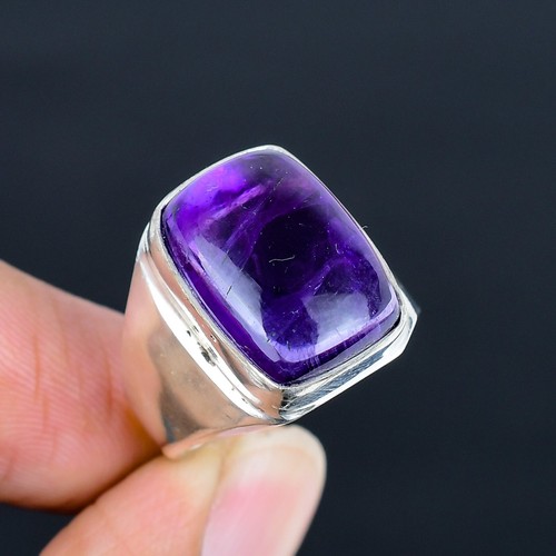 Anello uomo ametista pietra