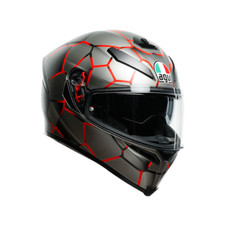 CASCO AGV INTEGRALE doppia visiera FIBRA K5 S VULCANUM RED ROSSO XS
