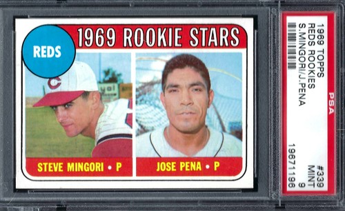 1969 topps 339 psa reds - psa, 9