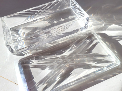 Boîte coffret cristal - boîte, taillé