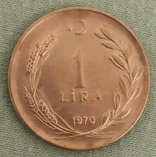 ?? TURCHIA ?? COIN MONETA 1 LIRA TURCA 1970 ATATURK