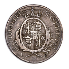 ITALIA DUCATO DI MILANO Giuseppe II D'Asburgo 1/2 Scudo 1783 - Periziata MB/BB