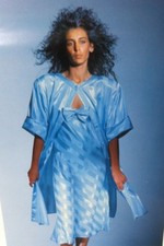 Completo da Camera Misto Cotone 3 pz: Vestaglia, pigiama, camicia Tg.S azzurra