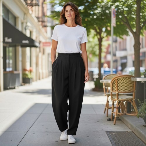 Pantaloni donna zara vita - pantaloni,