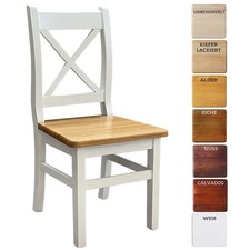 SET Sedia in legno bianco