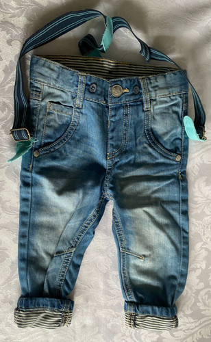Jeans bambina con bretelle - jeans,