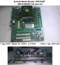 Scheda Madre Biostar NF61S-M7 NF61S MICRO 754 + Cpu AMD Athlon Dual C + Ram 1Gb 