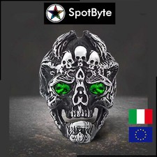 Anello Uomo Viso Teschio con