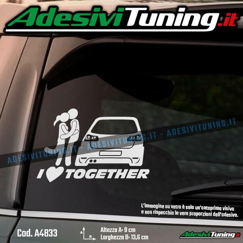 Adesivo love together vw - love,