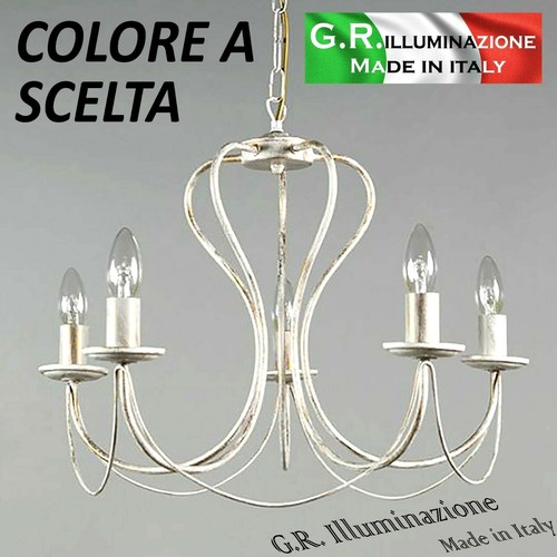 Lampadario ferro battuto 5 - in,