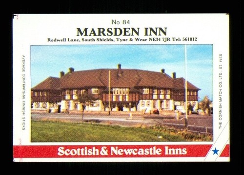 Matchbox label pub - pub, marsden