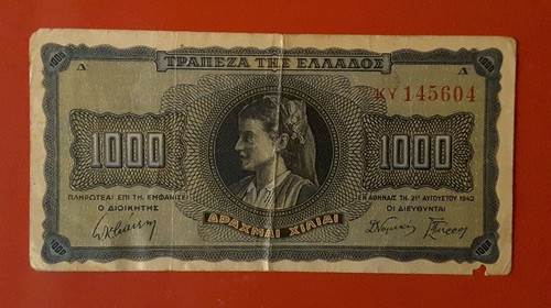 Banconota 1000 dracme - 1000, 1942