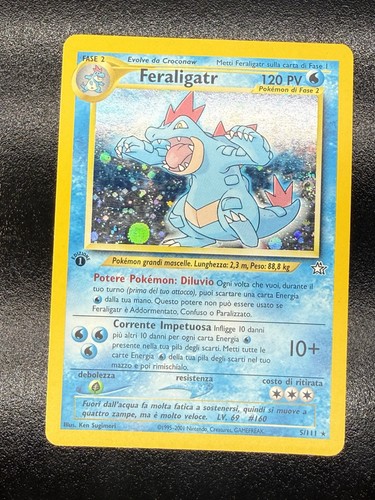 Pokemon card feraligatr - feraligatr, holo