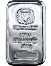 CAST BAR 100 Grams Silver Germania 2023