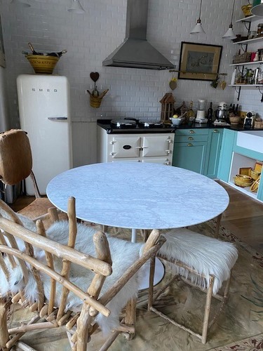Tulip table carrara marble - table,