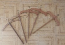 979-Antiche Grucce appendiabiti vintage  in legno Stampelle per Armadio