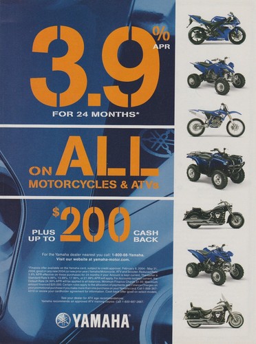 Yamaha moto atv 2004 - atv,