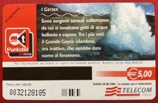 Scheda telefonica Telecom rara La natura ci chiama I geyser - nuova originale -