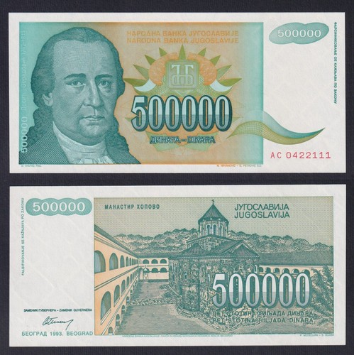 Banconota jugoslavia 500000 - jugoslavia,
