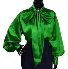Camicia donna verde raso